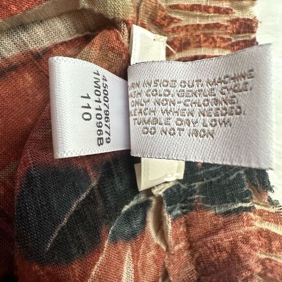 Chicos XL Open Front Lightweight Layering Sweater Red Orange TieDye Hippie Artsy - Picture 4 of 8